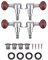 Ukulele Accordatori, Testate Meccaniche Chitarra Corde Accordatori Tuning pioli Meccaniche Accordatori Chiave per Ukulele 2R 2L