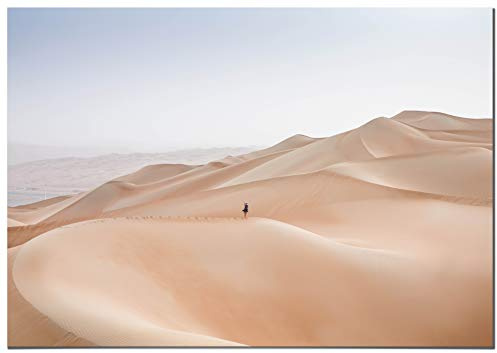 Panorama Poster Rub al Khali Wüste Abu Dhabi 70x50cm - Gedruckt auf 250g-Papier - Wandbild Wohnzimmer - Papierplakat Schlafzimmer