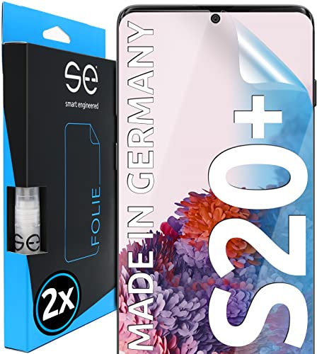 2x se® 3D SCHUTZFOLIE Transparent für Samsung Galaxy S20 Plus,Selbstheilend, 100% Fingerabdruck & FaceID kompatibel, einfache blasenfreie Installation, Ultra-Klar, Stoß-Kratzfest, aus Deutschland