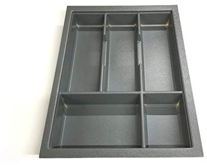 Dark Grey Charcoal Cutlery Tray for 400mm Grass Scala Drawer | 430mm L x 306mm W | Anthracite Stone | Kitchen Organisation | Storage