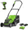 Greenworks Tondeuse à batterie G24X2LM36K2x sac collecteur Réglage central de la hauteur de coupe incl. 2x 2Ah batterie et chargeur + Clé à chocs sans fil