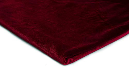 Pannesamt Stoff, Samt, Velours, Velourstoff 50x150 cm (Bordeauxrot)