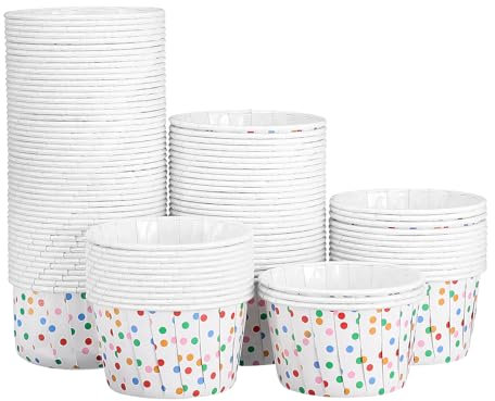 Cabilock 100Stück muffinförmchen papier Einweg-Kuchenbecher: cupcake förmchen muffinförmchen backformen mini muffins backform für Eisbecher Gefrorene Joghurt Suppe Getränke