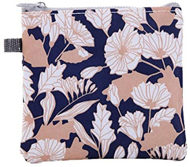 Ruluti Portables Sacs Serviettes Hygiéniques Tapis De Rangement en Toile Trousse De Porte-Monnaie Porte-Cartes De Crédit Sacs Fleurs