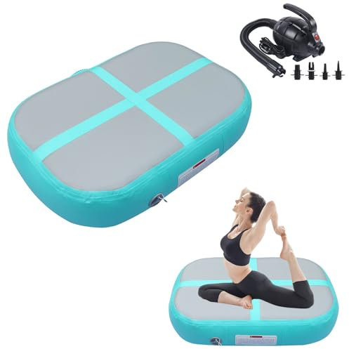 PPXIA AirBlock Aufblasbare Gymnastikmatte Turnblock Tumbling Block Trainings block Trainigsmatte Sportblock Gymnatikblock mit pumpe(100 * 60 * 10cm)