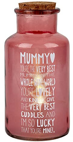 Message of Love Leuchtglas New Mummy | Geburtstag Unisex | Heimdekoration | 2 x AA