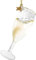 SIKORA BS554 Champagner Glas Christbaumschmuck Figur Weihnachtsbaum Anhänger