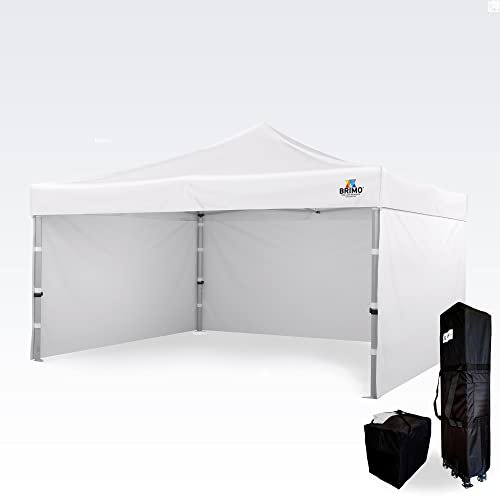 BRIMO Rennzelt 100% Wasserdicht mit 3 Seitenteilen - 5 Jahre Garantie… (4x4 m, Weiß)