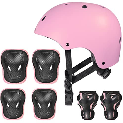 Nomady Kids - Casco Infantil con Protecciones - Niños 2 a 10 años (Small, Rosa)