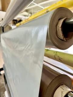 Wachs-Tischdecke, Grau, Meterware – 140 x 350 cm