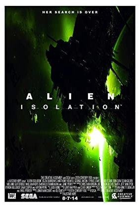 RIELLI Alien Isolationsspiel 4 Leinwand Poster Wandkunst Dekor Druck Bild Gemälde für Wohnzimmer Schlafzimmer Dekoration Rahmen: 40 x 60 cm