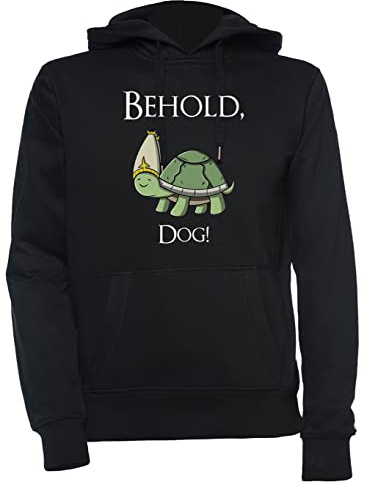 Luxogo Behold Dog Unisex Schwarz Kapuzenpullover Herren Damen Unisex Black Hoodie Men's Women's M