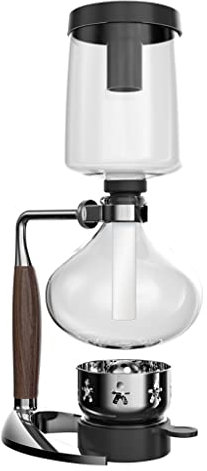 ADITAM Sifón De Mesa Cafetera Cafetera Sifón De Café con Mango Antiescaldado En Forma De T 3 Tazas (Color : A, Size : 36 * 14cm) Double The Comfort