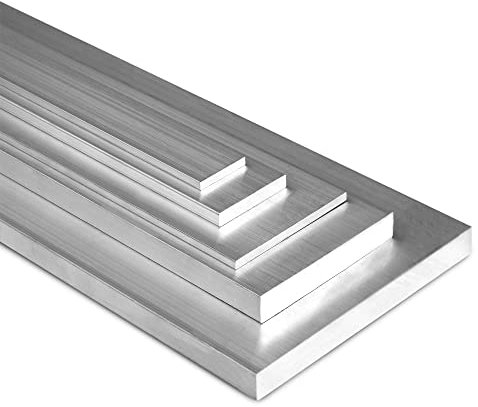 TJ profilo alluminio piatto 60x6mm - Lunghezza 1m / profilati alluminio robusto e durevole/profili alluminio per uso versatile interno ed esterno/profilo alluminio resistente alla corrosione