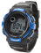Alomejor Sportuhr Herren 12 24 Stunden System Laufsportuhr Edelstahl wasserdichte Abdeckung für Freunde (Blau)