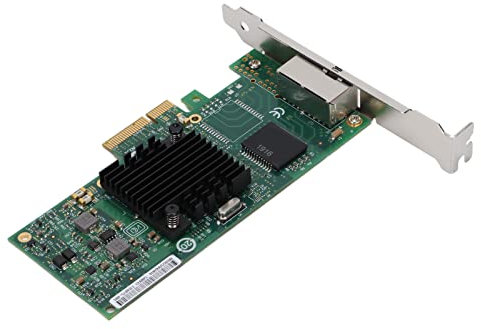 Bewinner Scheda di Rete PCI Express Gigabit Ethernet 10/100/1000 MBPS, Convertitore Adattatore LAN RJ45 a Doppia Porta, Controller Ethernet Gigabit 82580, Adattatore Ethernet PCIE con unità CD‑Rom