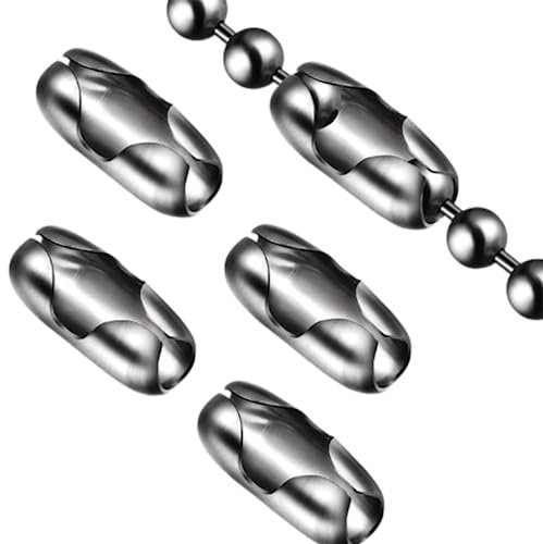 4.5mm Replacement Vertical Roman Roller, 20 Pack Metal Chain Joiners Cord Connectors Blind Ball Chain Cord Connector Clips Stainless Steel A3Zyk
