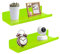 ROYALITA Kleine Acrylregale zur Wandmontage | 2er-Set | 30,5 cm | Wandbehang Pflanzenregale Raumdekor schwebende Wandregale für Spielzimmer, Schlafzimmer, Wohnzimmer, Büro, Neongrün