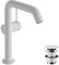 hansgrohe Tecturis S Fine - Waschtischarmatur schwenkbar mit Push-Open Ablauf, energiesparend (CoolStart), Wasserhahn Bad mit Auslauf Höhe 210mm, Mischbatterie wassersparend (EcoSmart+), Mattweiß
