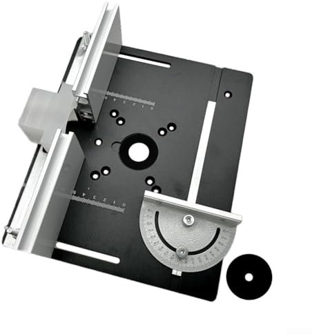 Aluminium-Fräser-Tischplatte, Lochposition verstellbar, sorgt für Kompatibilität mit verschiedenen Modellen (3 Stück/Set, schwarz)