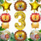 Yunchu Online 3.Geburtstag Dschungel Dekoration Löwe Luftballon Set 3 Geburtstag Junge Mädchen Dschungel Tiere Folienballons Luftballons 3. Geburtstag 3 Jahr Dschungel Geburtstag Dekoration