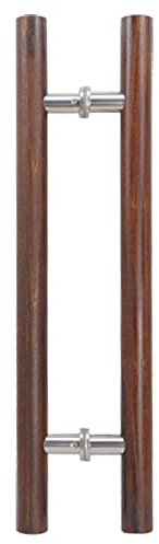 Schiebetürgriff für Scheunentür, Holzscheunen-Schiebetür-Ziehgriff, 40 cm, 60 cm, 80 cm, 100 cm lang, seitliche Montage, innen, außen, rostfrei, Torgriff für Bankettsaal, Club (braun, 60 cm Länge |