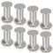 Lospitch 8er Set Aluminium Möbelfüße Höhe 150mm, belastbar bis 250 Kg, Runde Schrankfüße Tischfuß Sofafuß Möbelbeine, für Möbel, Küchenschränke, Höhenverstellbar 15mm