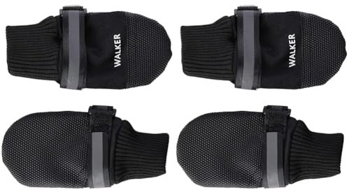 TRIXIE warm gefütterte und Wasserabweisende Hundeschuhe Pfotenschutz Walker Care Comfort, M, 2 St., schwarz- 19472 (Packung mit 2)