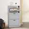 Shoe Storage Cabinet for Hallway Shoe Storage Organiser with 3 Drawer Shoe Rack 3 Tier Storage Cabinet Freestanding Footwear Stand for Hallway, Entryway, Living Room, Light Grey, 60W x 24D x 112H cm