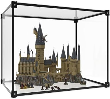 VaVaVia Acryl Vitrine Schaukasten, Transparent Stapelbar Vitrine, Sammlervitrine Box Staubdicht Selbstaufbau mit Tür Für Spielzeug Figuren Modellautos Sammelfiguren Sammlung (40x30x40cm), 012