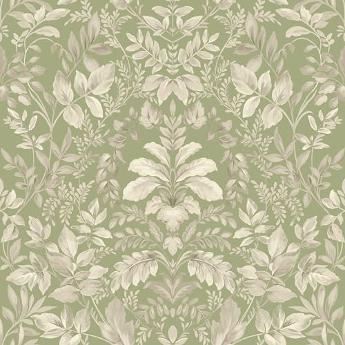 Holden Decor Leaf Damask Sage Wallpaper 13671