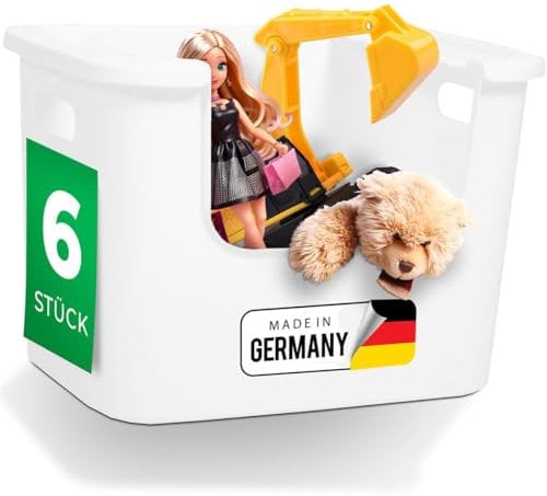 Novaliv 6x Aufbewahrungsbox Bad Organizer Kleiderschrank Schubladen Ordnungssystem Weiß Wohnmobil Schrank Organizer Box Badezimmer organizer & Kleiderschrank organizer & geeignet als Schubladenbox