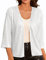 GRACE KARIN Damen kurz Leicht Jacke Mantel Pailletten-Cardigan Business Casual Cropped Pailletten-Cardiganjacke Open Front 3/4 Ärmel Strickjacke Cardigan XL Silber