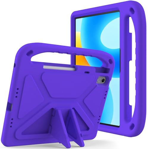 Custodia per Huawei MatePad 11.5 S 2024 Custodia per Tablet per Bambini Leggera Antiurto Cover con Maniglia Stand Tablet, Viola