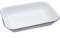 AMK® Falcon Enamel Bakepan Traditional White 28cm x 23cm x 4.5D Oblong Shape Traditionally Enameled with Blue Rim Dishwasher & Oven Safe