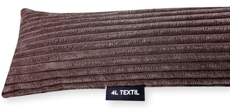 4L Textil Zugluftstopper aus Cord Durchzugstopper Windstopper für Türen und Fenster Luftzugstopper für Tür Türschlange Türrolle 70 cm 80 cm 90 cm 100 cm 150 cm (Braun, 70 cm)