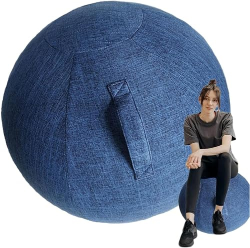 Yoga-Ball-Abdeckung mit Griff, 85 cm, Yoga-Ball-Zubehör für Stabilitätsball, Fitnessball, kratzfeste Gymnastikball-Abdeckung, Sitzball, Stuhlschutz für Balanceball