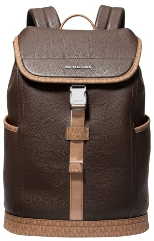 Michael Kors Hudson Slim Flap Rucksack, Braun Multi, Braun Multi, Hudson Slim Flap Rucksack