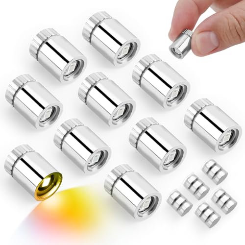 10pcs Mini LED Lights for Crafts, Battery Included Tiny Lights Miniature Dollhouse Lights Small Spot Lights for Paper Lantern Party Decoration Dollhouse Accessories(Colorful Light Slow Flash)