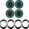 IPNOSIS Kit 4 Casse IP-01165 + IP-01165 per Jeep Renegade con 2 Supporti Anteriori e 2 Supporti Posteriori