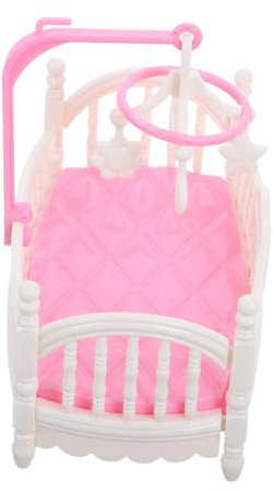 Kisangel Miniatur Puppenbett Für Puppenhaus Kleines Bett Mit Möbelzubehör Puppenbetten Für Puppenhaus-Requisite Mini-Kinderbett Für Puppenmöbel