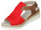 SDNPY Sandalias y Slides para Mujer Cuerda Tacón de Cuña Sandalias Casual Boca de Pescado Parte Inferior Plano Playa Casual, rojo, 36 EU