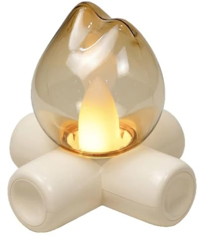 Fangxuee Rechargeable Retro Flame Lamp Eye Protection Night Light Sleep-Friendly Atmosphere Light