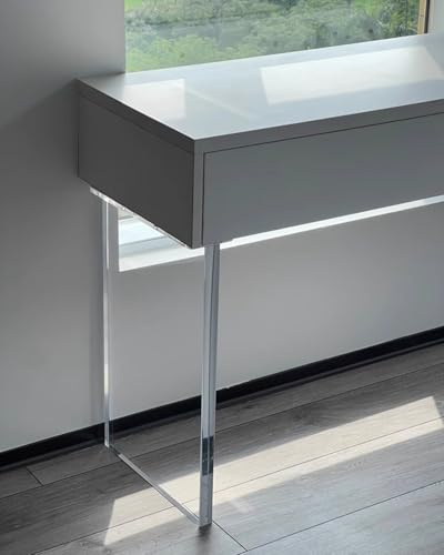 CHAKEUZND Möbelfüße aus klarem Glas, Tisch- und Schreibtischbeine aus Acryl, 40–70 cm Breite, 50–90 Höhe(WxH 70x70cm (27 1/2x27 1/2))