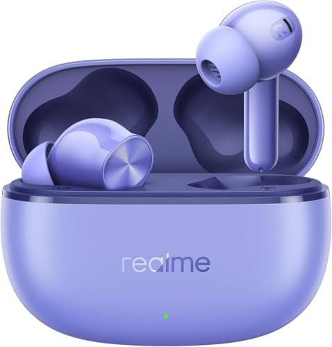 realme Buds T200 Lite Auricolari Bluetooth | Riproduzione 48H, AI ENC, Ricarica rapida, Modalità di gioco, Google Fast Pair, IPX4, con microfono (Volt nero)