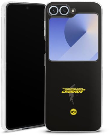 Hard Case kompatibel mit Samsung Galaxy Z Flip 7 FE Schutzhülle transparent Smartphone Handy Hülle Marco Reus Borussia Dortmund BVB