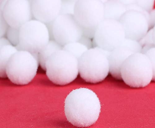 Pompons Pompon 10/12/15/20mm Bommel Nähen Tilda Basteln Borte Rot Rund (Weiss 12mm 40stk)