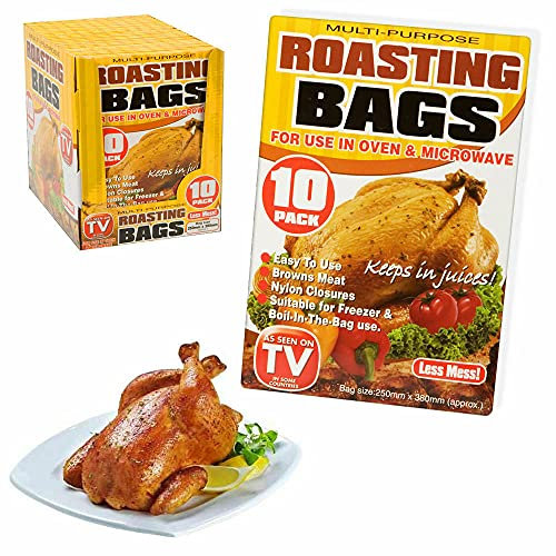 Pack of 10 Large Roasting Bags | Oven & Microwave Use