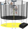 KINETIC SPORTS Trampolin Outdoor 'Salto Plus' Ø 183/244/305/366/400/430/490 cm - Komplett-Set für Kinder, USA Sprungtuch, Netz, Randpolster, Leiter - bis zu 160kg