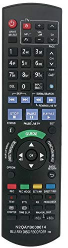 VINABTY N2QAYB000614 Remote Control Replacement for Panasonic Blu Ray DVD Recorder DMR-BWT700 / BWT800 DMR-BWT700EB DMR-BWT800EB